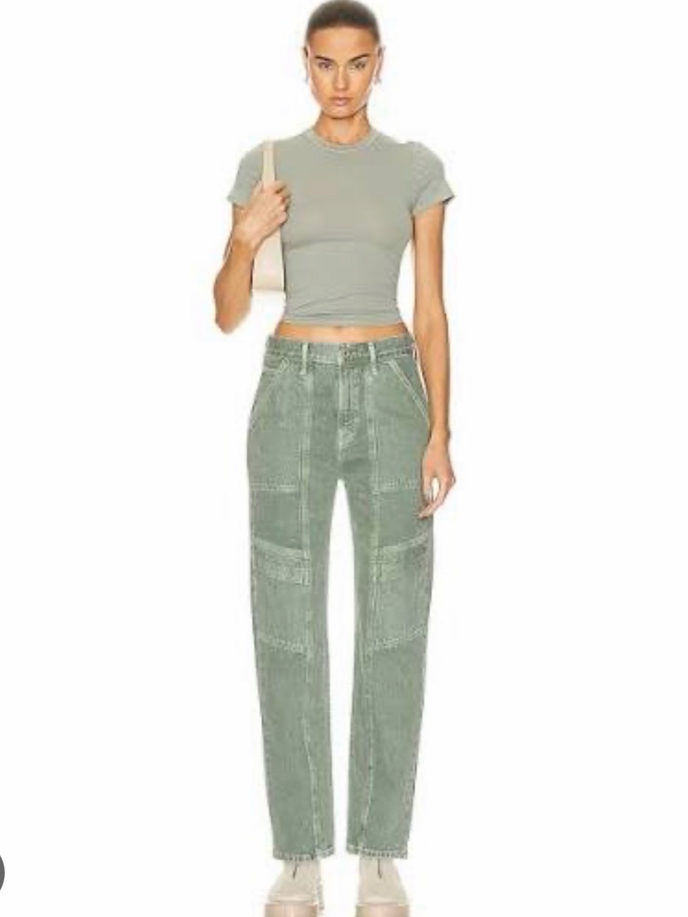 AGOLDE Cooper Cargo Jeans in Sage Green